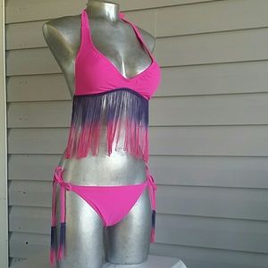 The Bikini Lab Fringe Bikini Bathing Suit